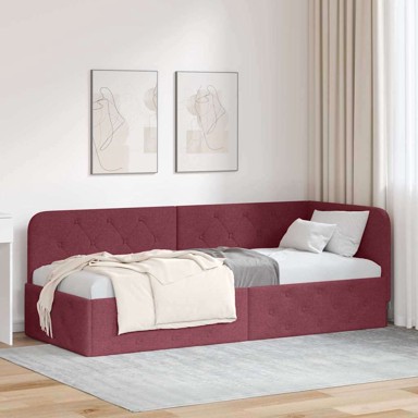 Okvir za dnevni krevet Vinska crvena 80 x 200 cm tkanina