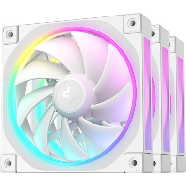 DEEPCOOL Ventilatori za kućište FL12, 120 mm, 2150 RPM, bijeli, 3 kom
