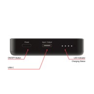 VERBATIM Powerbank Charge 'n' Go Essentials, 10000 mAh, magnetski, bežično punjenje 15/20W, crni