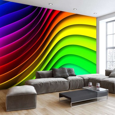 Foto tapeta Rainbow Waves 350x245