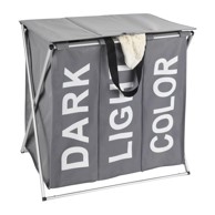 WENKO Siva košara za veš s tri odjeljka Trio, 118 l