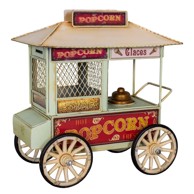 ANTIC LINE Metalni mali ukras Popcorn Cart