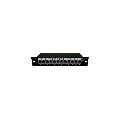 WERTOR Patch panel, 12port, 1U, 10'', FTP Cat6