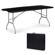 MODERNHOME Stol, sklopivi, 180 cm, crni
