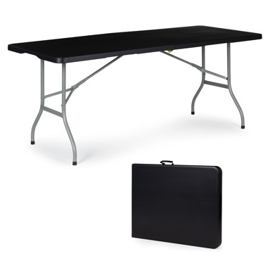 MODERNHOME Stol, sklopivi, 180 cm, crni