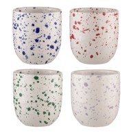 LADELLE Bijele šalice u setu 4 kom od kamenine 350 ml Carnival 