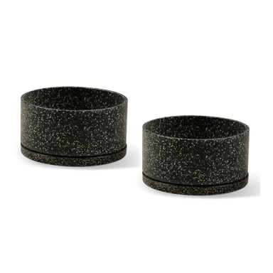 BONAMI SELECTION Set od dvije tamno sive tegle za cvijeće Terrazzo