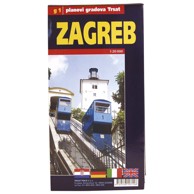 TRSAT Karta grada Zagreba složiva, raznobojna