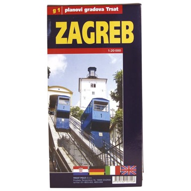 TRSAT Karta grada Zagreba složiva, raznobojna