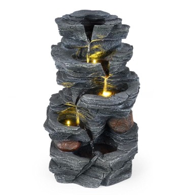 COSTWAY Fontana s 5 razina i LED osvjetljenjem 27 x 20,5 x 45,5 cm