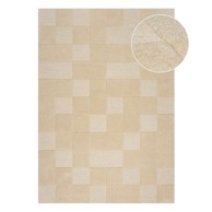 FLAIR RUGS Bež vuneni tepih 170x120 cm Checkerboard