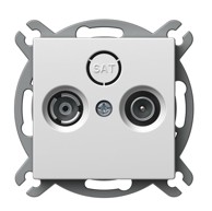 TEM Utičnica Logiq TV prolazna, bijela