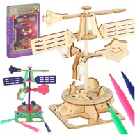 Drvena puzzle 3D vjetrokaz
