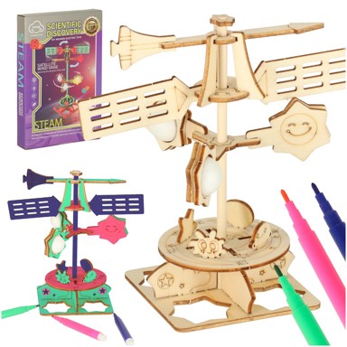 Drvena puzzle 3D vjetrokaz