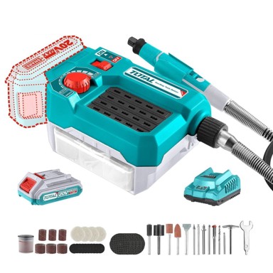TOTAL One-Stop Tools akumulatorska modelarska brusilica 20 V, 33000 o/min, s baterijom i punjačem (TMGLI20011)