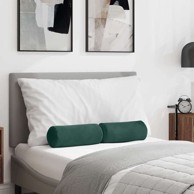 Valjkasti jastučići set 2 kom Ø15×40 cm, tamnozeleni