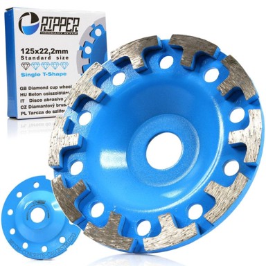 MAR-POL Segmentna dijamantna ploča za mljevenje betona jednostruka T, 125 × 22,2 mm