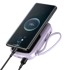 BASEUS Q Pow Digital Display Power Bank 20000 mAh, IP USB, USB-C 20W s IP kabelom, ljubičasti