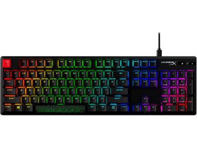HYPERX Tipkovnica Alloy Origins PBT, crna, mehanička, HyperX Red switch, US/CRO layout, USB