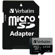 VERBATIM Memorijska kartica Pro, 64 GB, MicroSDXC, UHS, Class 10