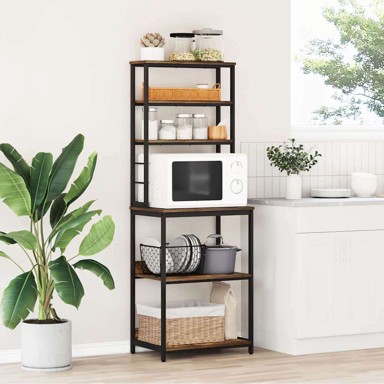 Kuhinjska polica, 60 x 40 x 168 cm, dimljeni hrast