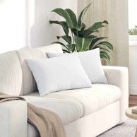 Jastučići za sofu 2 kom 40 x 60 cm, tkanina, bijeli