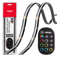 Fleksibilne RGB višebojne LED trake sa kontolerom 2x30cm, 12V, AMIO-04579