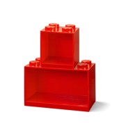 LEGO Set od 2 dječje crvene zidne police Brick