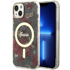 GUESS Maskica Flowers za iPhone 14, kaki 
