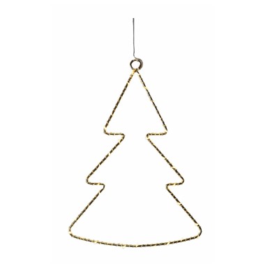 SIRIUS Viseći božićni svjetlosni ukras u zlatnoj boji Liva 