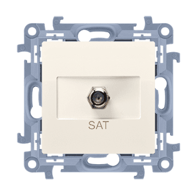 SIMON 10 Jednostruka F-tip antenska utičnica krem boje CASF1.01/41