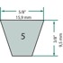 Univerzalni klinasti remen za kosilice 15,9 x 9,5 x 2591 mm, 5L1020K 57275102