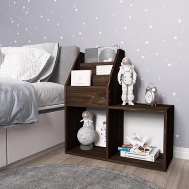 Stalak za dječje časopise boja hrasta 71x30x78,5 cm od iverice