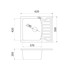 METALAC Sudoper standardni XGRANIT XQUADRO M, crni