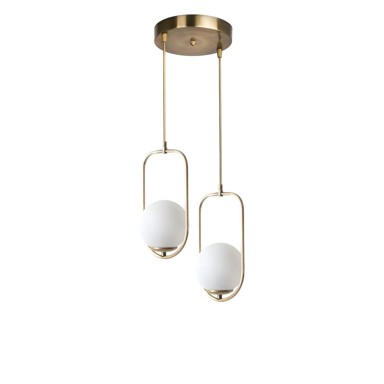 OPVIQ LIGHTS Bijela/u zlatnoj boji viseća svjetiljka sa staklenim sjenilom ø 25 cm Ahu