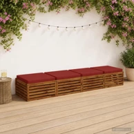 Jastučići za sjedalo Soest 4 kom 70 x 70 x 7 cm melange, crveni