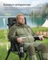 Sklopiva kamperska stolica s podesivim naslonom, crna