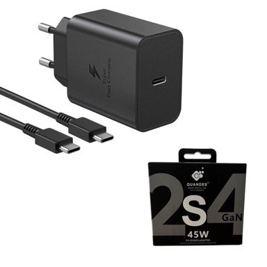 Punjač USB-C 45 W T4510 s kabelom USB-C na USB-C, 1,8 m, za Galaxy S25, S24, S23 Ultra, A56, A36 i A55
