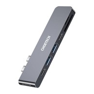 CHOETECH Docking Stanica HUB-M14 za Macbook Pro, 7-in-2 USB-C, Thunderbolt 3, siva