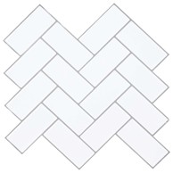 Pločica riblja kost, bijelo-siva, 30 x 30 cm, 20 kom