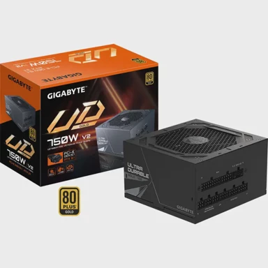 GIGABYTE napajanje GP-UD750GM PG5 V2 750W 1x 12-pin GPU 4x PCIe modularno, crna