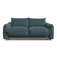 BOBOCHIC PARIS Plava sklopiva sofa 214 cm Ernest, 214x120x87 cm