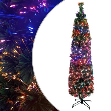Božićno drvce umjetno usko sa stalkom, 120 cm, optička vlakna