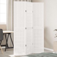Paravan - Sobna pregrada s 3 panela bijela od masivnog drva paulovnije - 40 x 180 cm 1 3