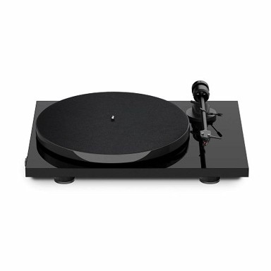 PRO-JECT Gramofon E1 Phono, AT3600L, UNI, visokosjajni crni