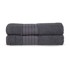 Antracitno sivi pamučni ručnici u setu 2 kom od frotira, 70x140 cm