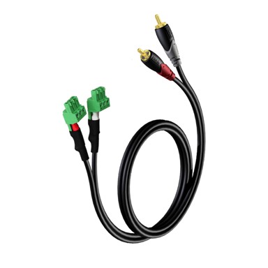 AUDAC Kabel AUD-CLA832/0.5, 2x RCA/Cinch na 2x Terminal Block, 0.5 m