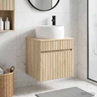 Umivaonik s policom za zid, 49 x 44,5 x 66 cm, hrast sonoma
