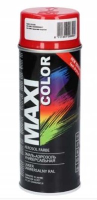 Crveni akrilni sjajni lak maxi color RAL 3002 400 ml sprej motip