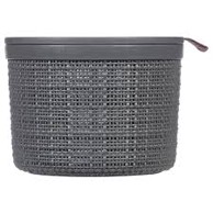 CURVER Koš okrugao s poklopcem juta, 2l tamno siva